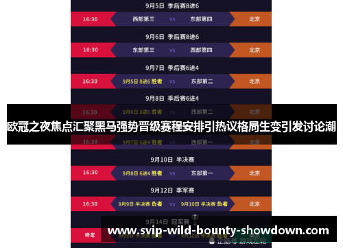 欧冠之夜焦点汇聚黑马强势晋级赛程安排引热议格局生变引发讨论潮